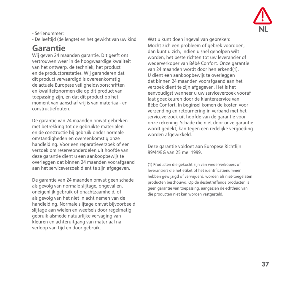 Bebe Confort Keyo seat User Manual | Page 37 / 56