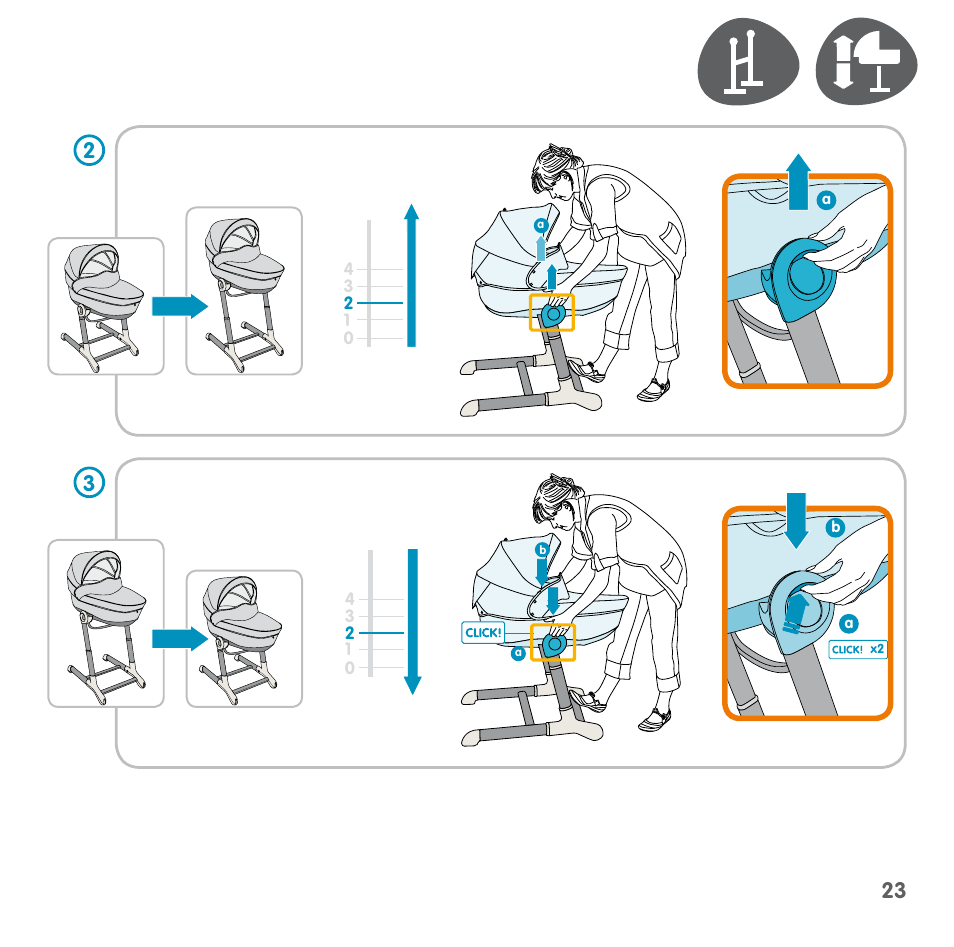 Bebe Confort Keyo stand User Manual | Page 23 / 64