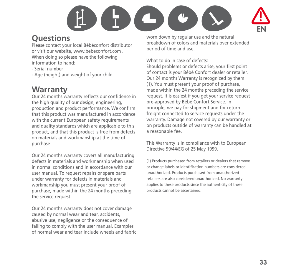 Bebe Confort Keyo stand User Manual | Page 33 / 64