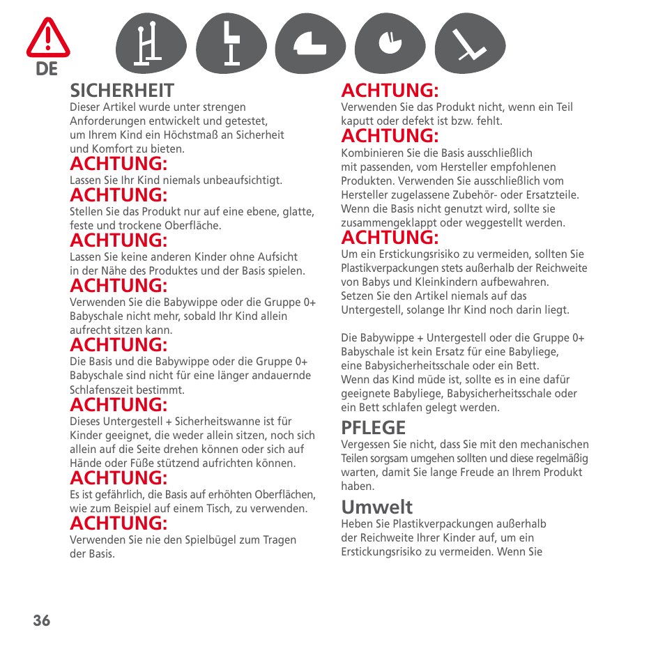 Bebe Confort Keyo stand User Manual | Page 36 / 64