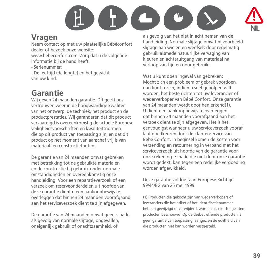 Bebe Confort Keyo stand User Manual | Page 39 / 64