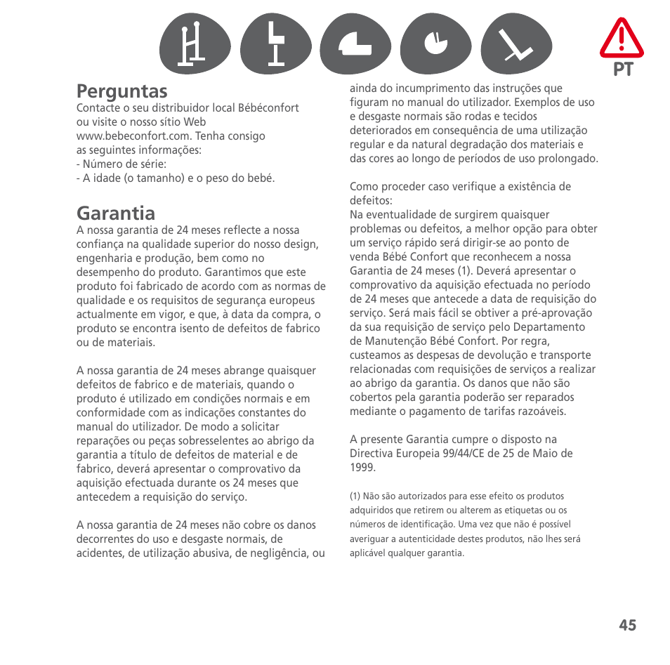 Bebe Confort Keyo stand User Manual | Page 45 / 64