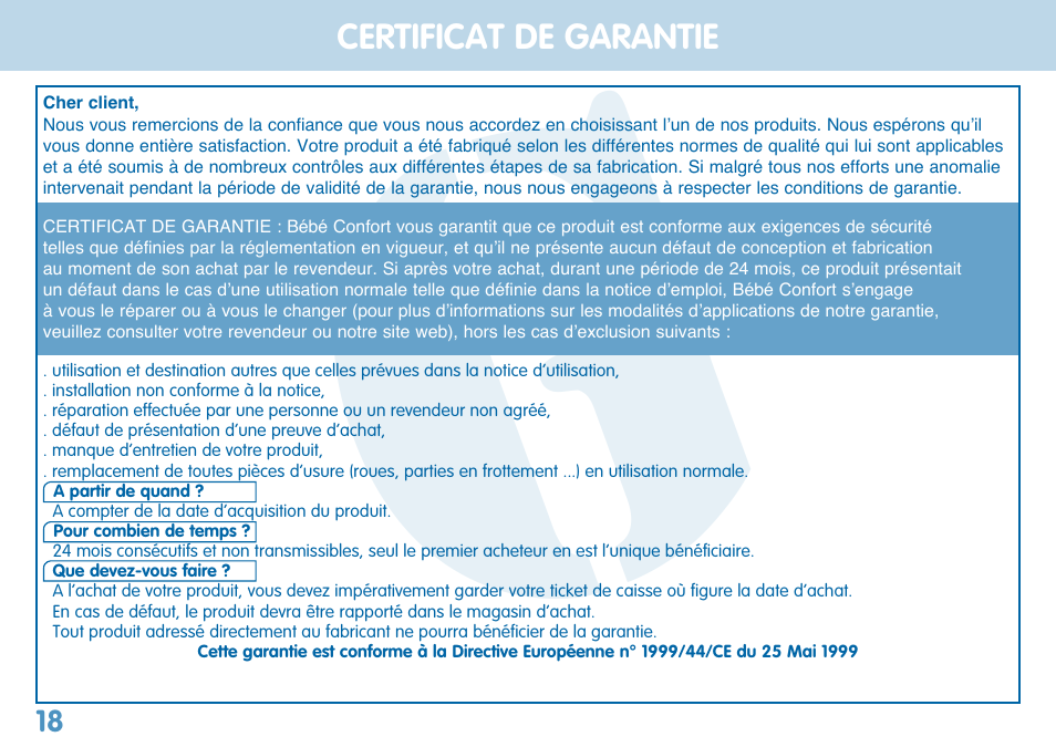 Bebe Confort Reflex User Manual | Page 18 / 28