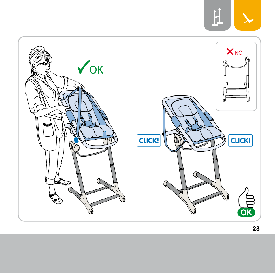 Bebe Confort Keyo bouncer User Manual | Page 23 / 72