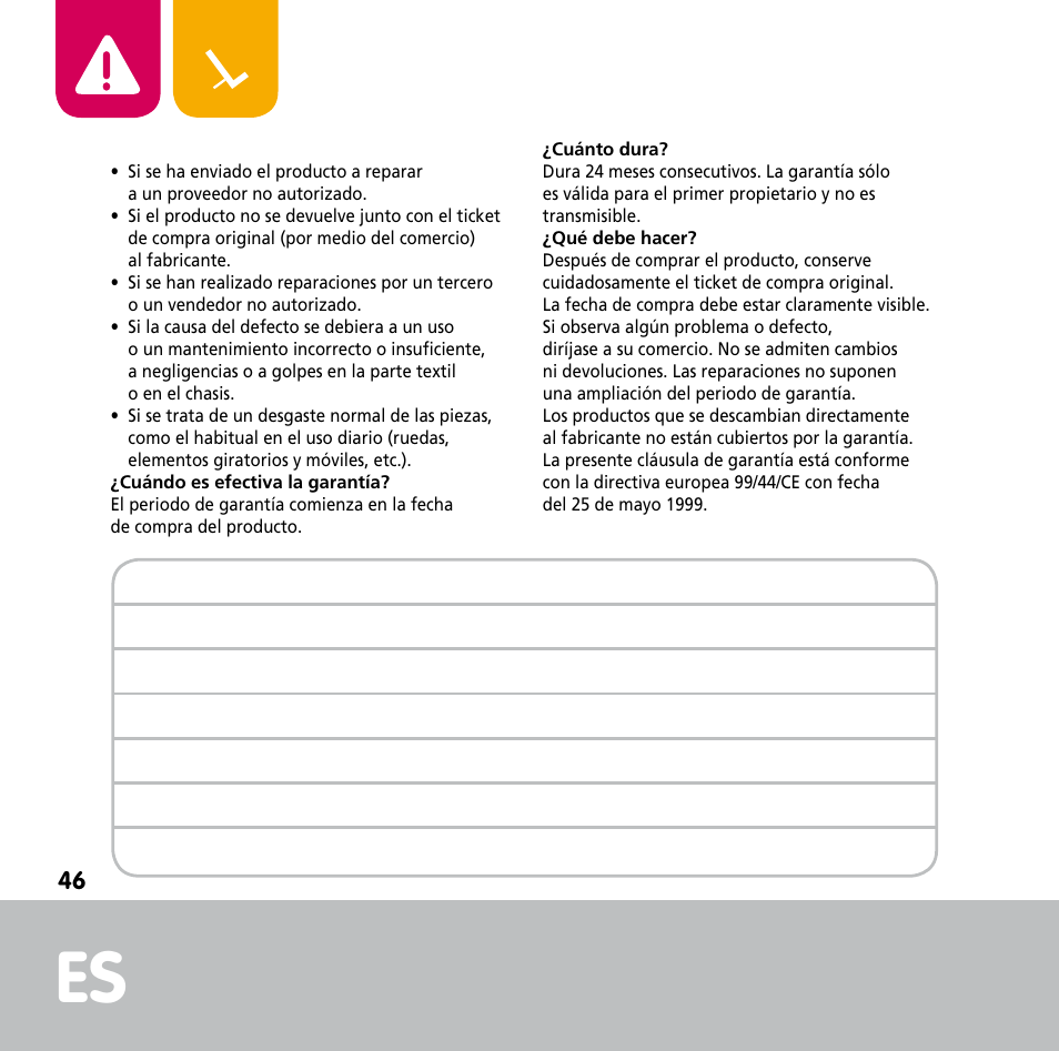 Bebe Confort Keyo bouncer User Manual | Page 46 / 72