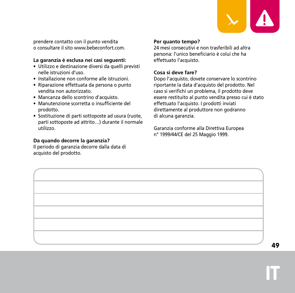 Bebe Confort Keyo bouncer User Manual | Page 49 / 72
