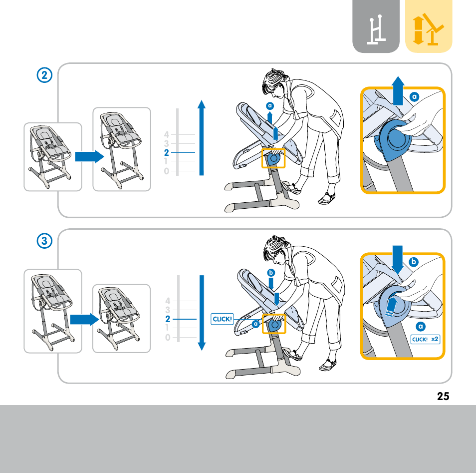 Bebe Confort Keyo bouncer User Manual | Page 25 / 72