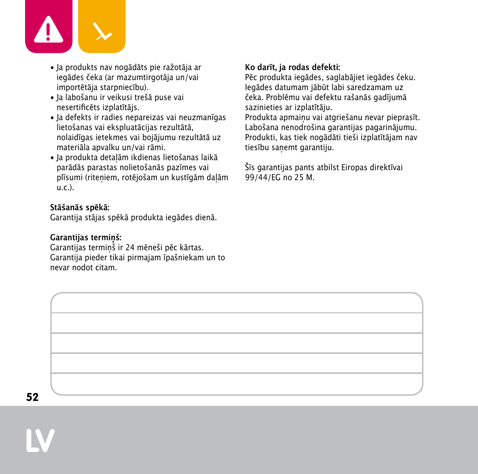 Bebe Confort Keyo bouncer User Manual | Page 52 / 72