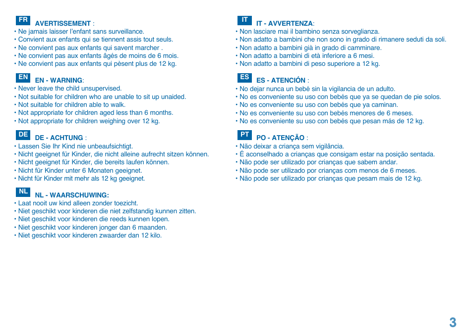 Bebe Confort Balancelle User Manual | Page 3 / 28
