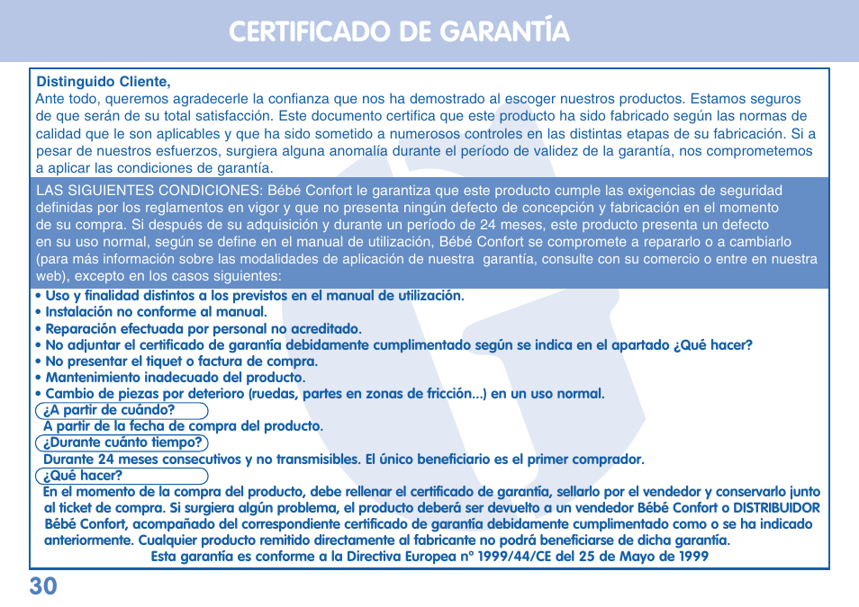 Bebe Confort Duo Amplitude User Manual | Page 30 / 32