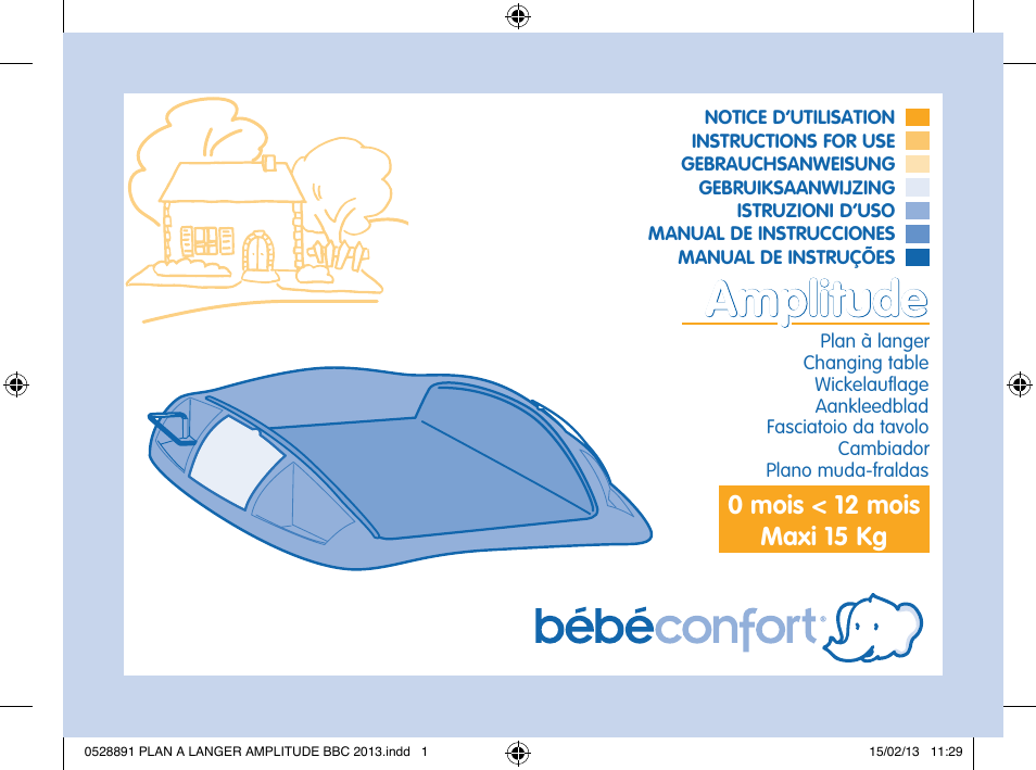 Bebe Confort Amplitude changing mat User Manual | 28 pages