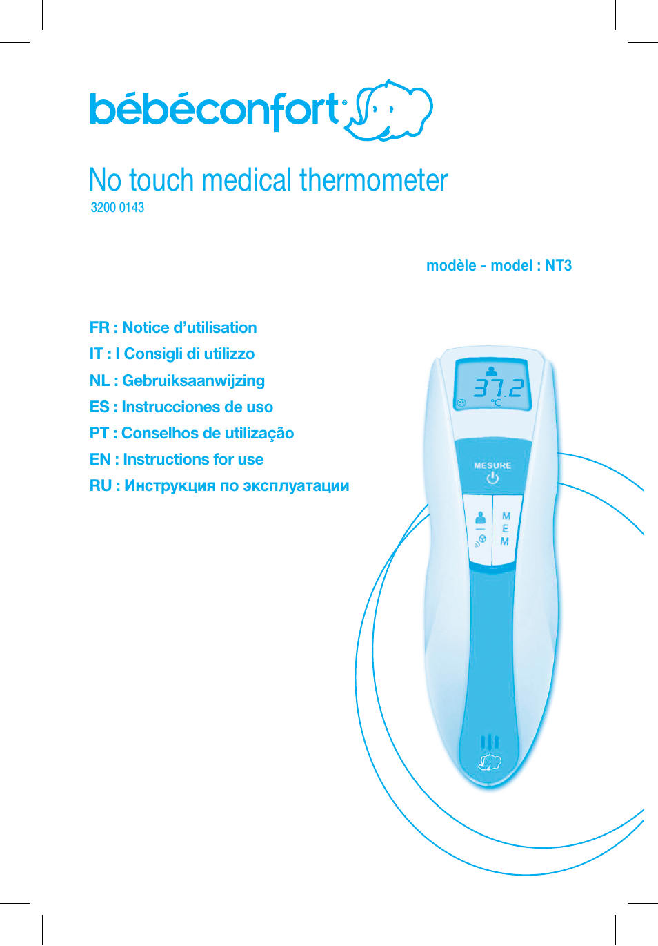 Bebe Confort No touch thermometer User Manual | 32 pages