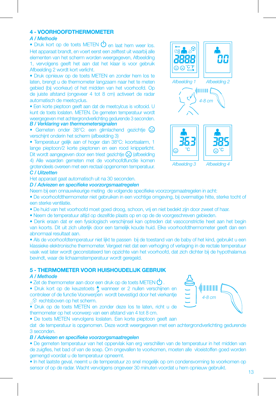 Bebe Confort No touch thermometer User Manual | Page 13 / 32