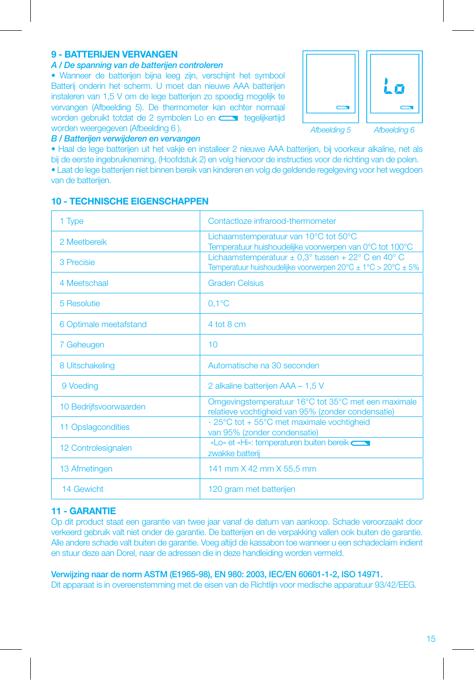 Bebe Confort No touch thermometer User Manual | Page 15 / 32