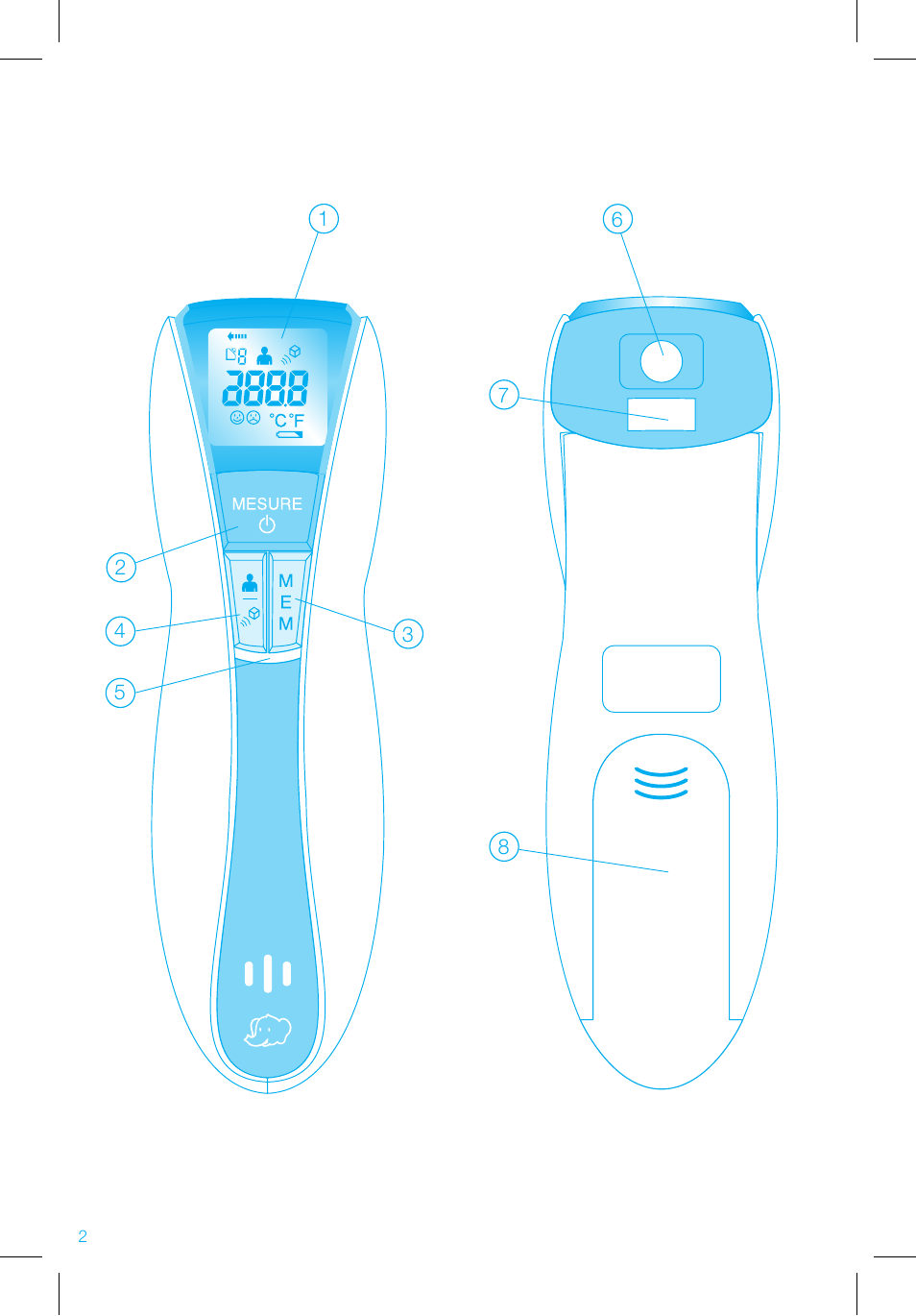 Bebe Confort No touch thermometer User Manual | Page 2 / 32