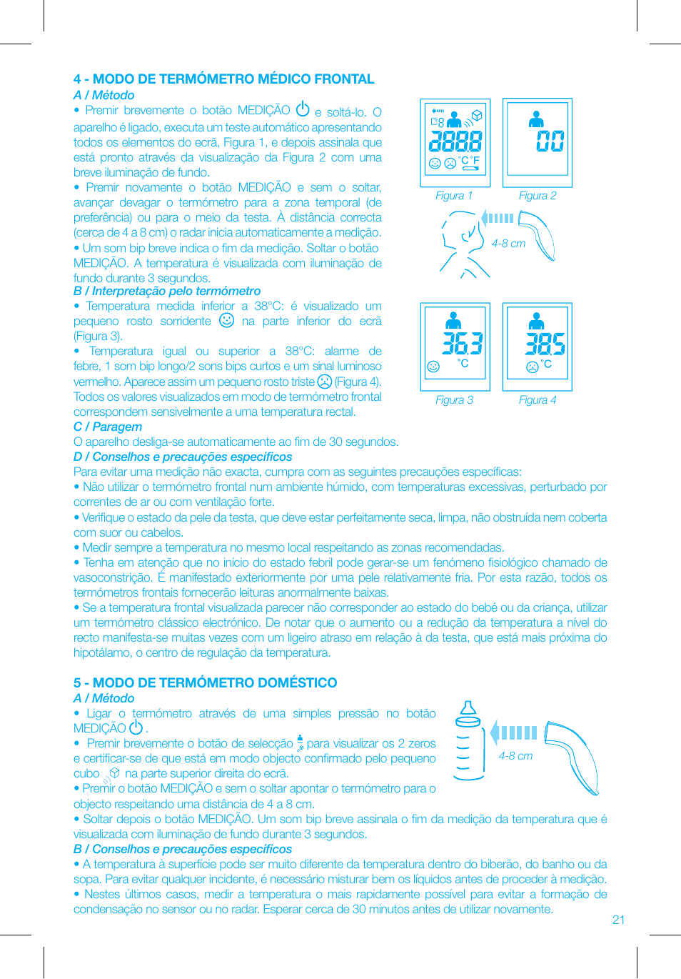 Bebe Confort No touch thermometer User Manual | Page 21 / 32