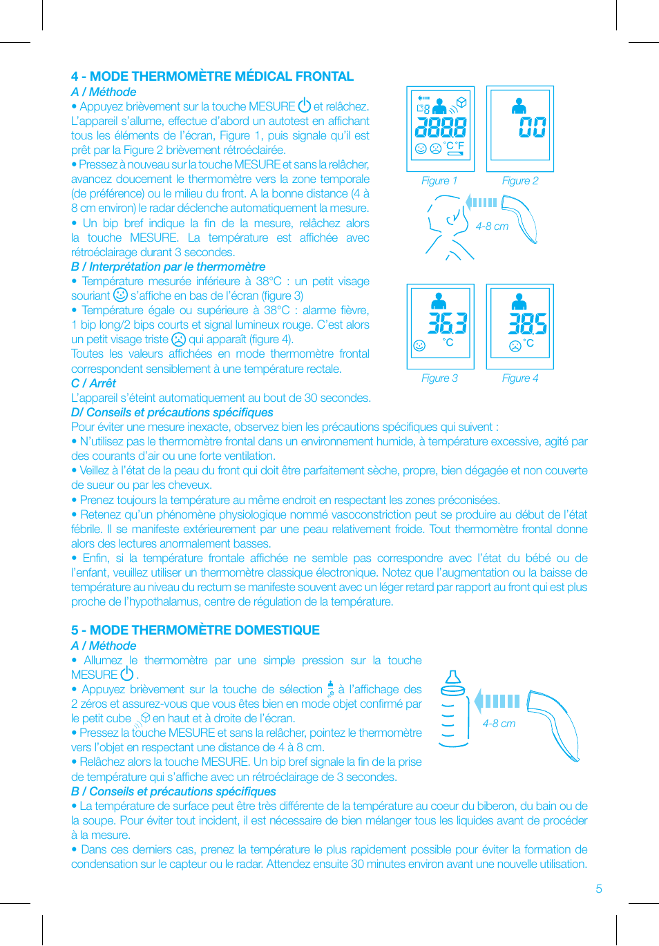 Bebe Confort No touch thermometer User Manual | Page 5 / 32