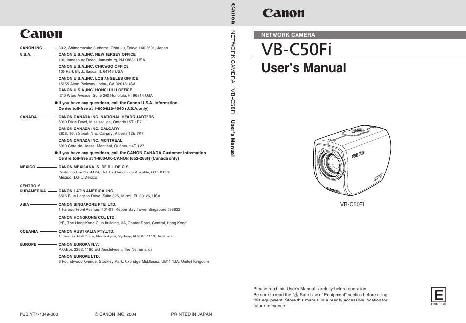 Canon Vb-C50fi User Manual | 209 pages