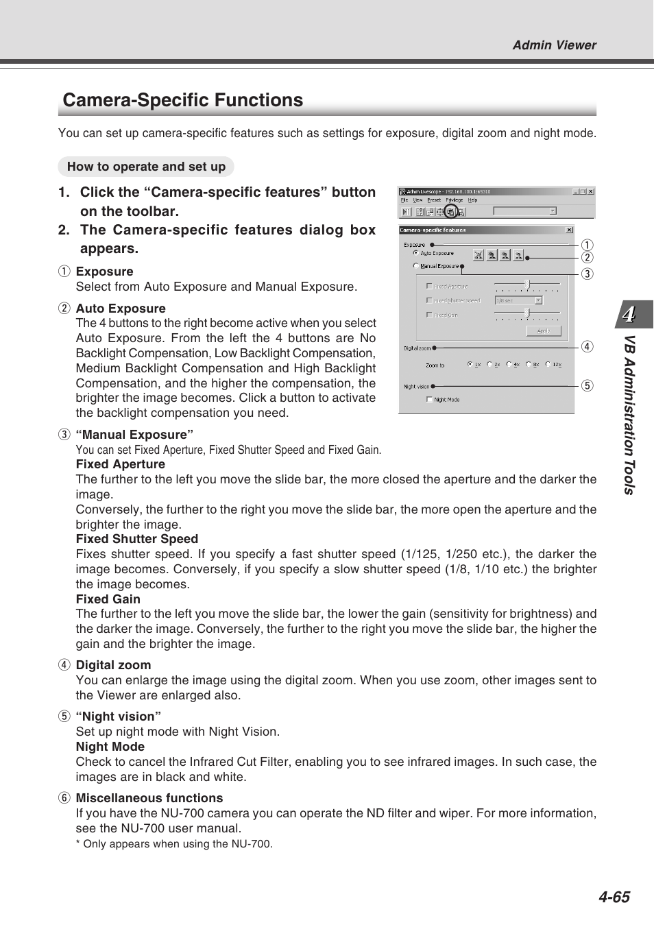 Camera-specific functions | Canon Vb-C50fi User Manual | Page 129 / 209