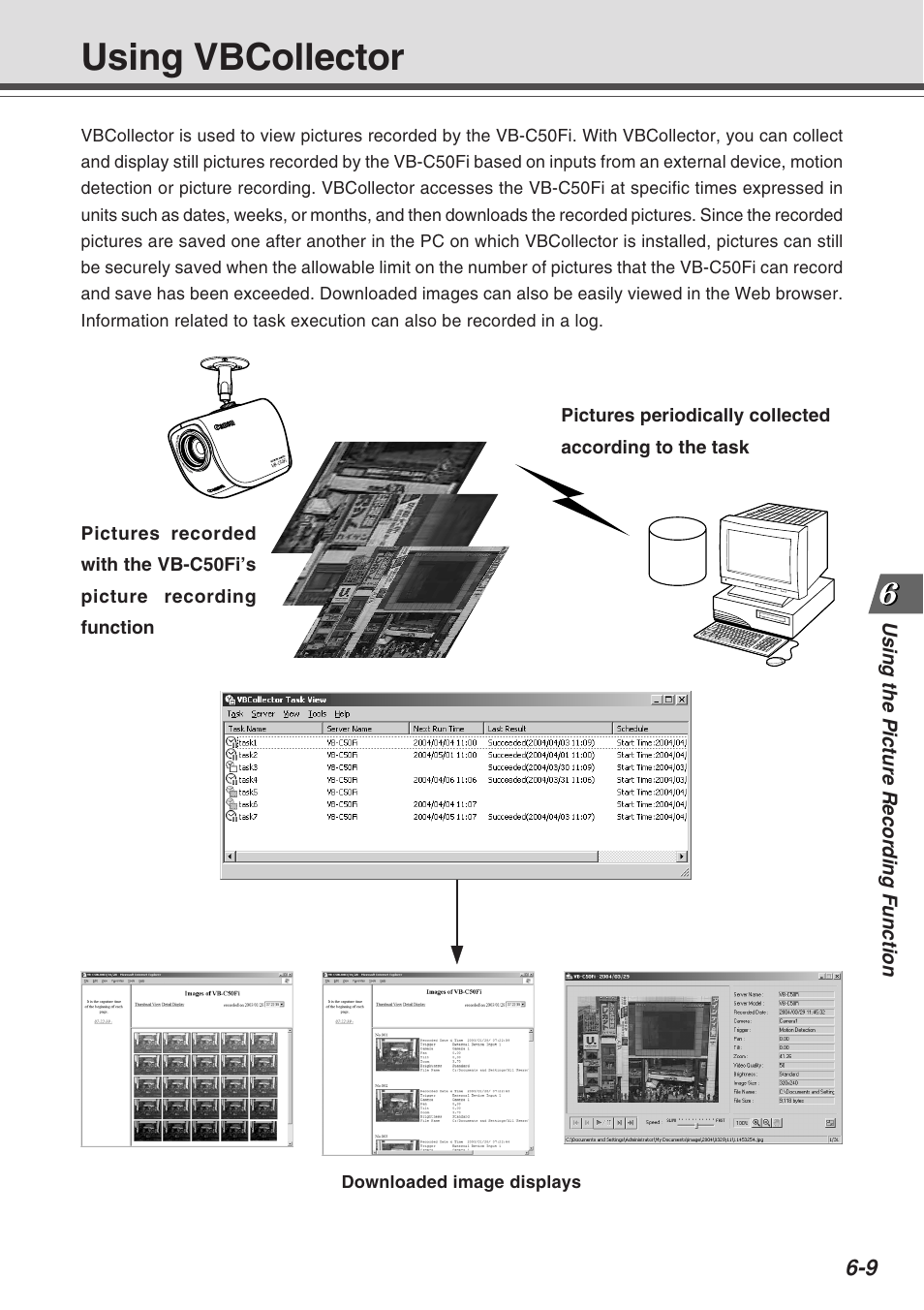 Using vbcollector | Canon Vb-C50fi User Manual | Page 173 / 209