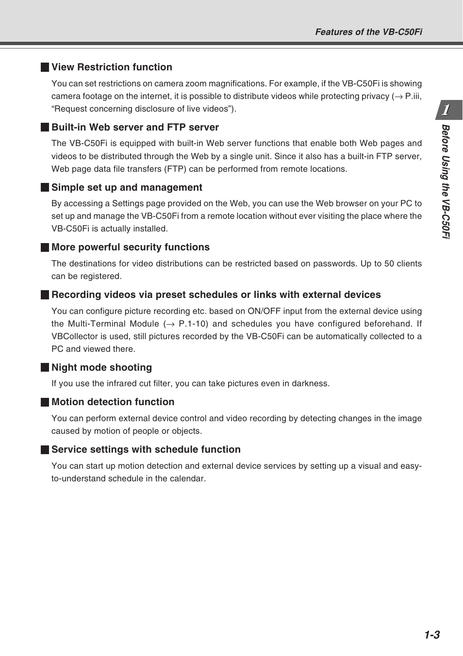 Canon Vb-C50fi User Manual | Page 19 / 209