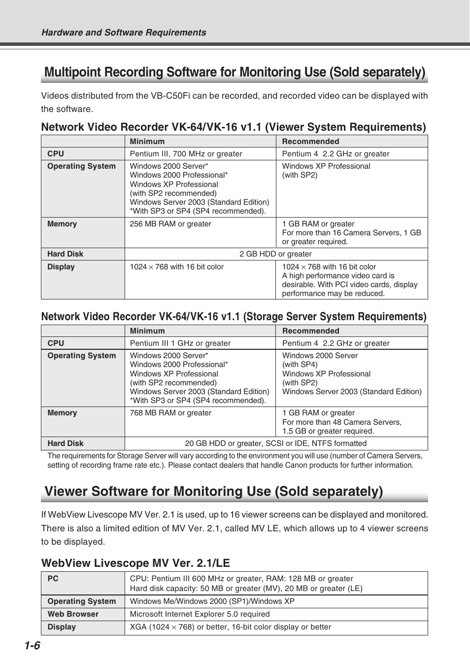 Webview livescope mv ver. 2.1/le | Canon Vb-C50fi User Manual | Page 22 / 209