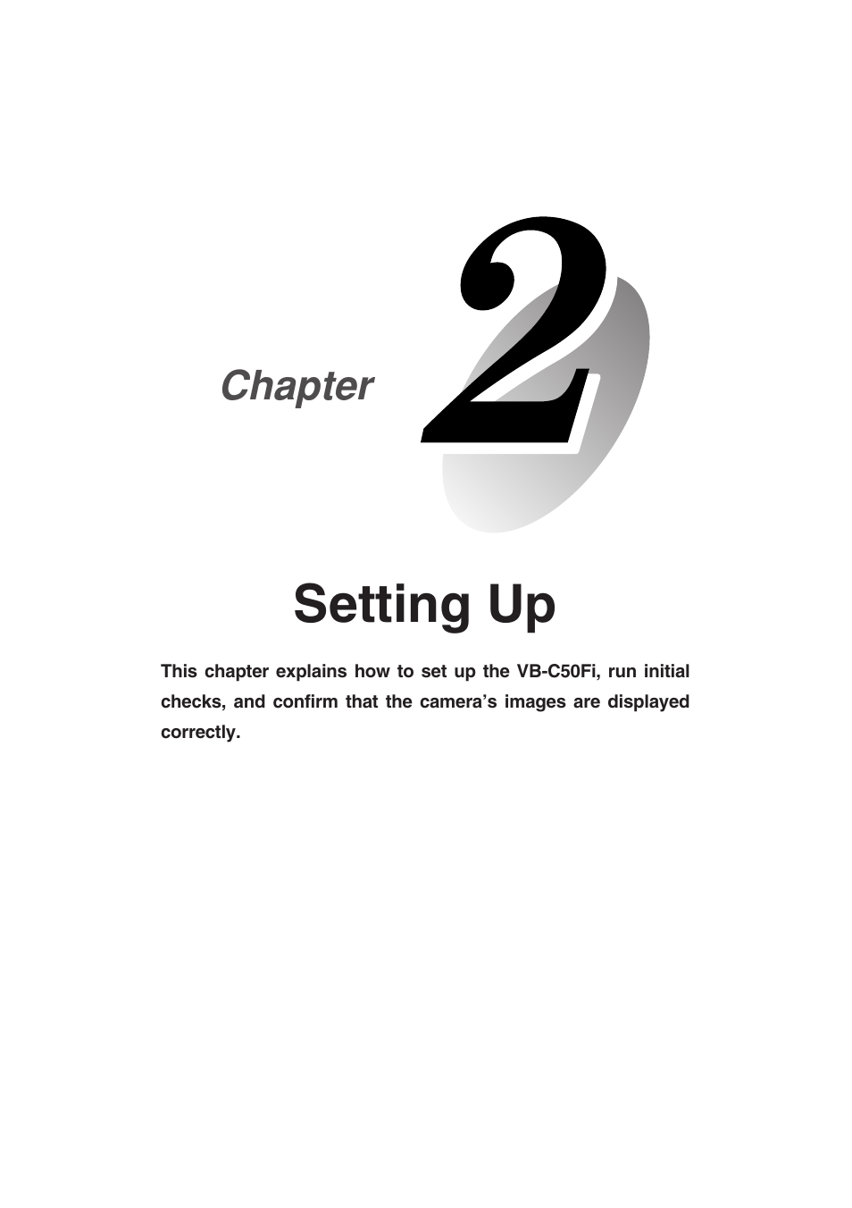 Setting up, Chapter | Canon Vb-C50fi User Manual | Page 27 / 209