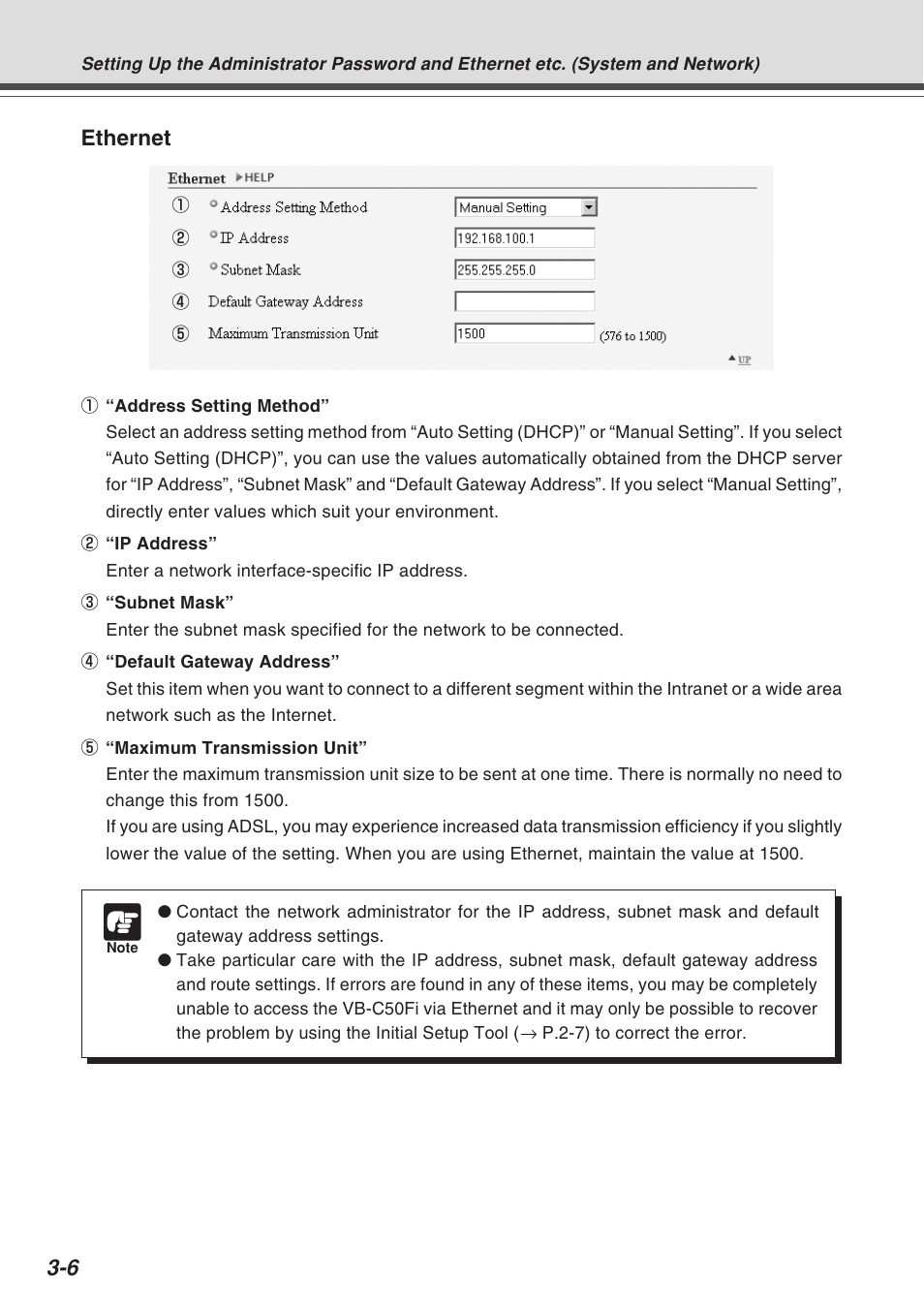 Ethernet | Canon Vb-C50fi User Manual | Page 44 / 209