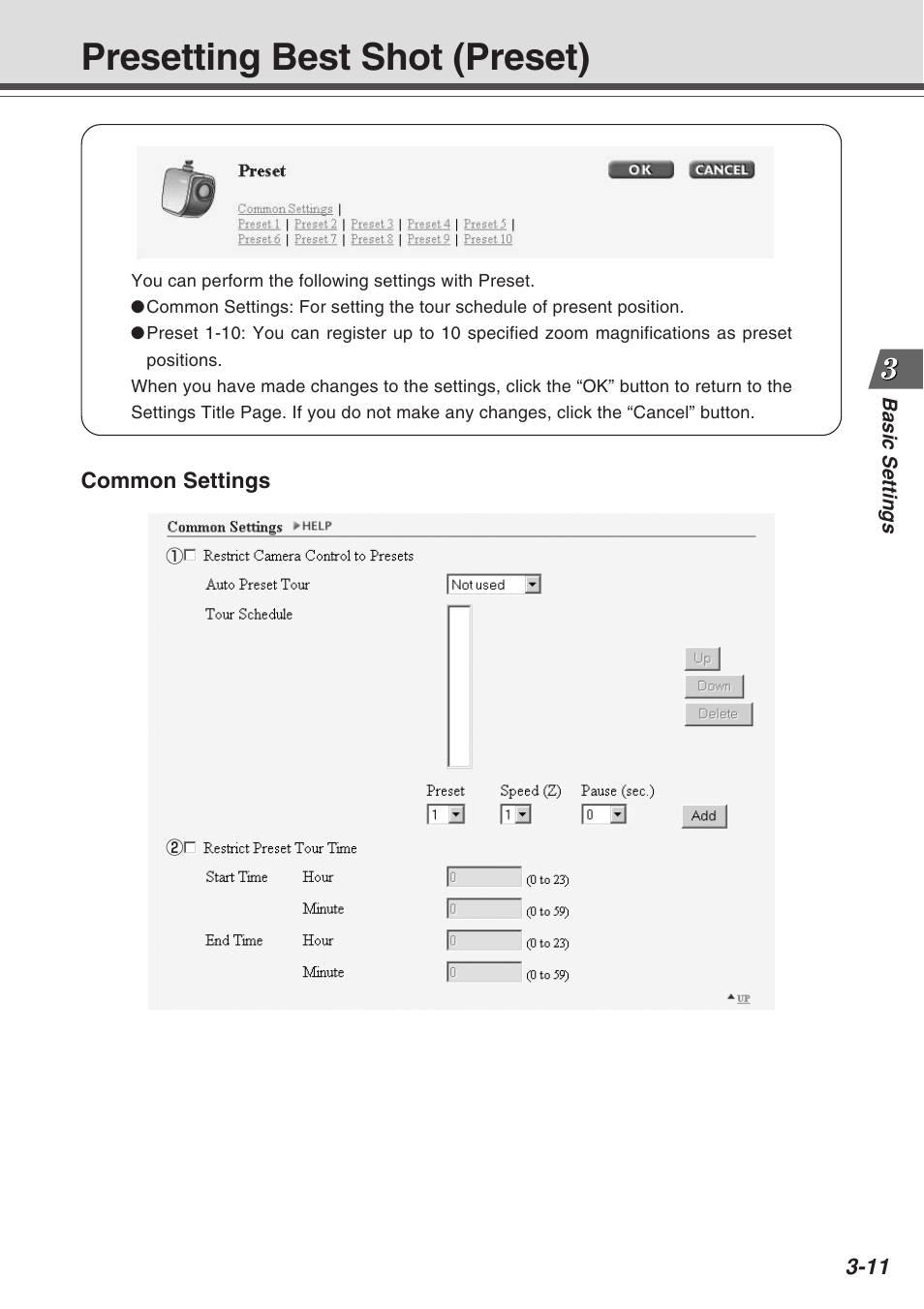 Presetting best shot (preset) | Canon Vb-C50fi User Manual | Page 49 / 209