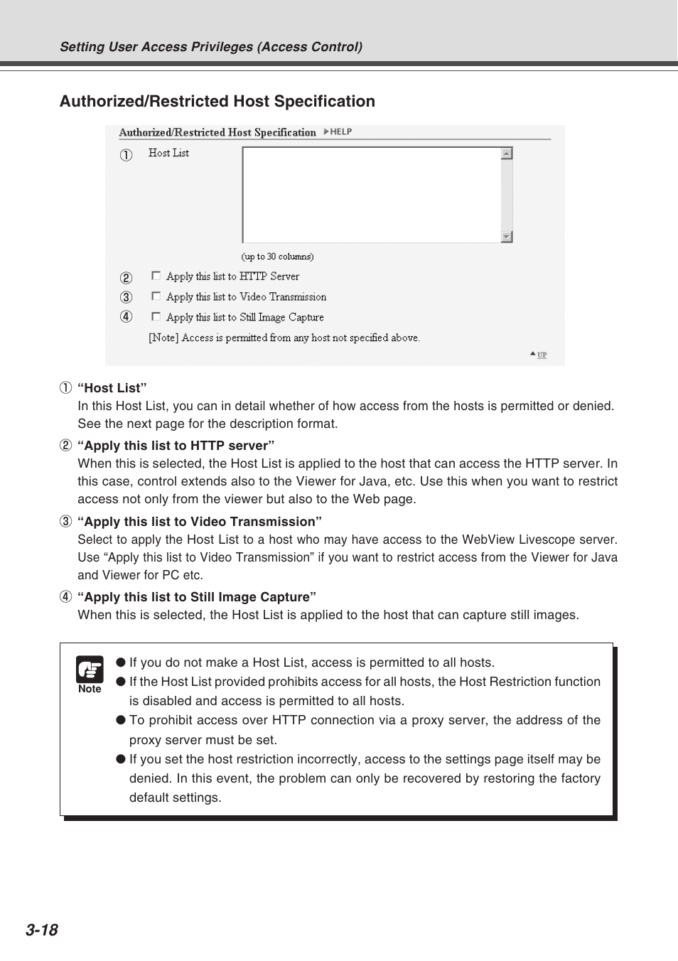 Authorized/restricted host specification | Canon Vb-C50fi User Manual | Page 56 / 209