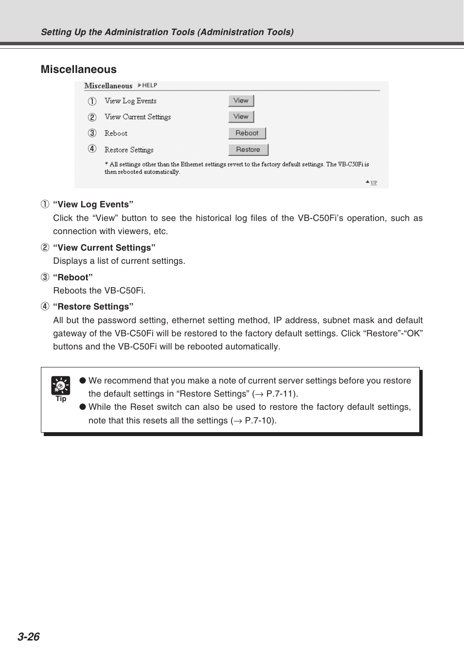 Miscellaneous | Canon Vb-C50fi User Manual | Page 64 / 209