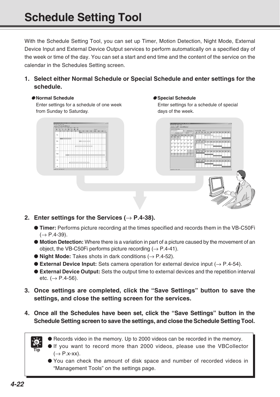 Schedule setting tool | Canon Vb-C50fi User Manual | Page 86 / 209