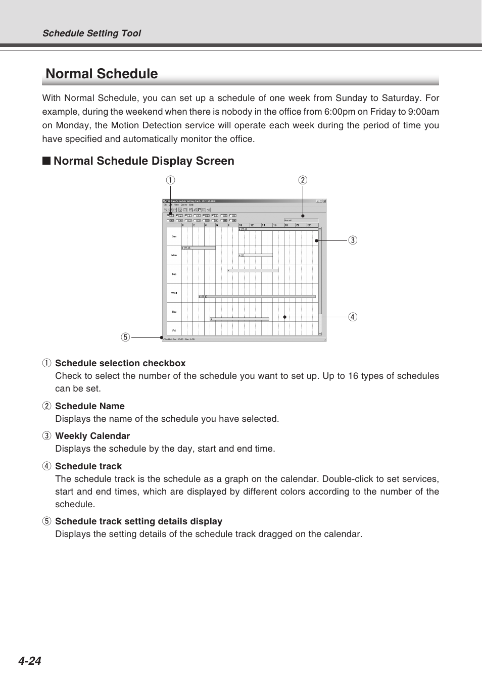 Normal schedule | Canon Vb-C50fi User Manual | Page 88 / 209