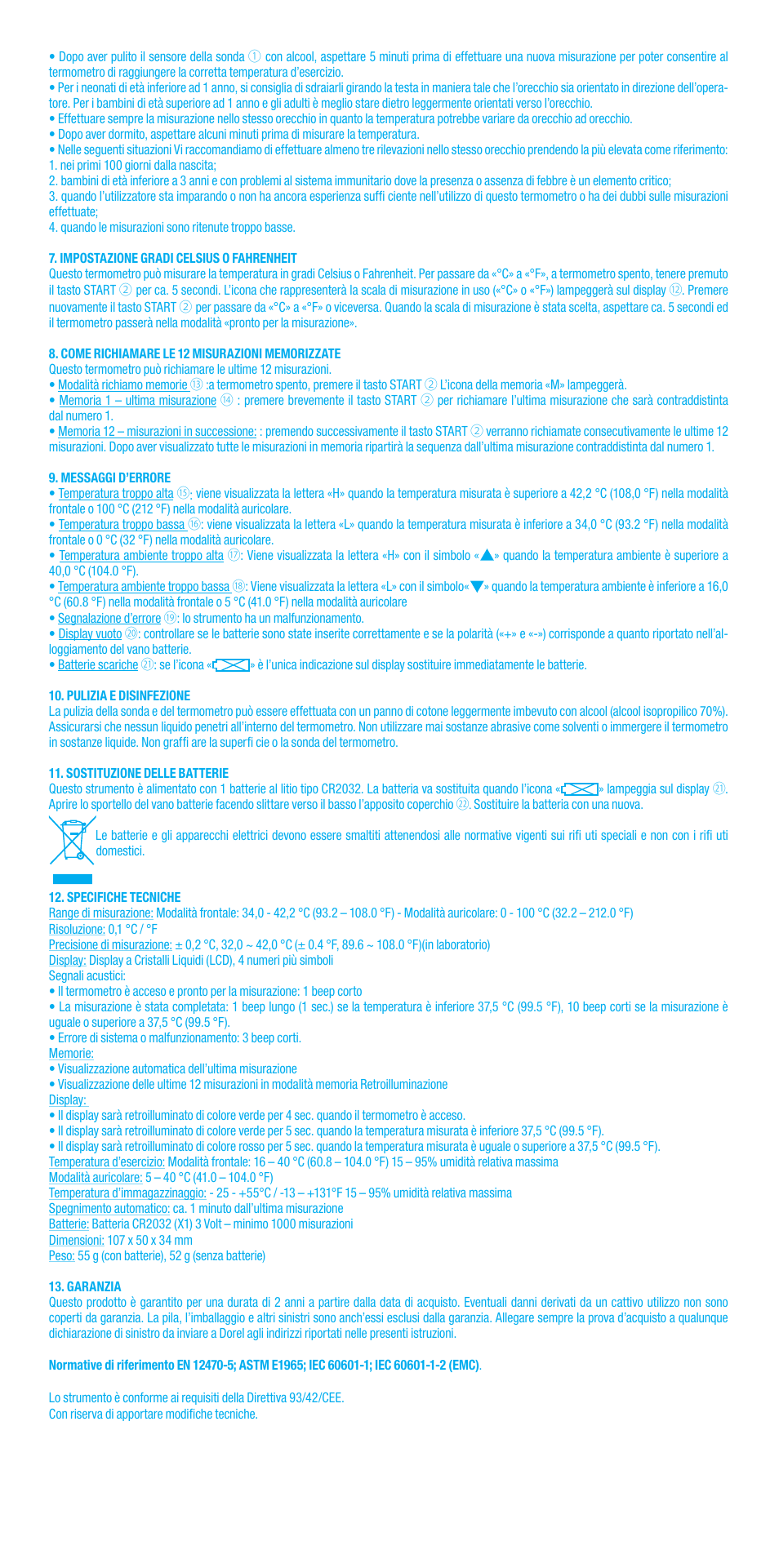 Bebe Confort Duo thermometer User Manual | Page 13 / 28