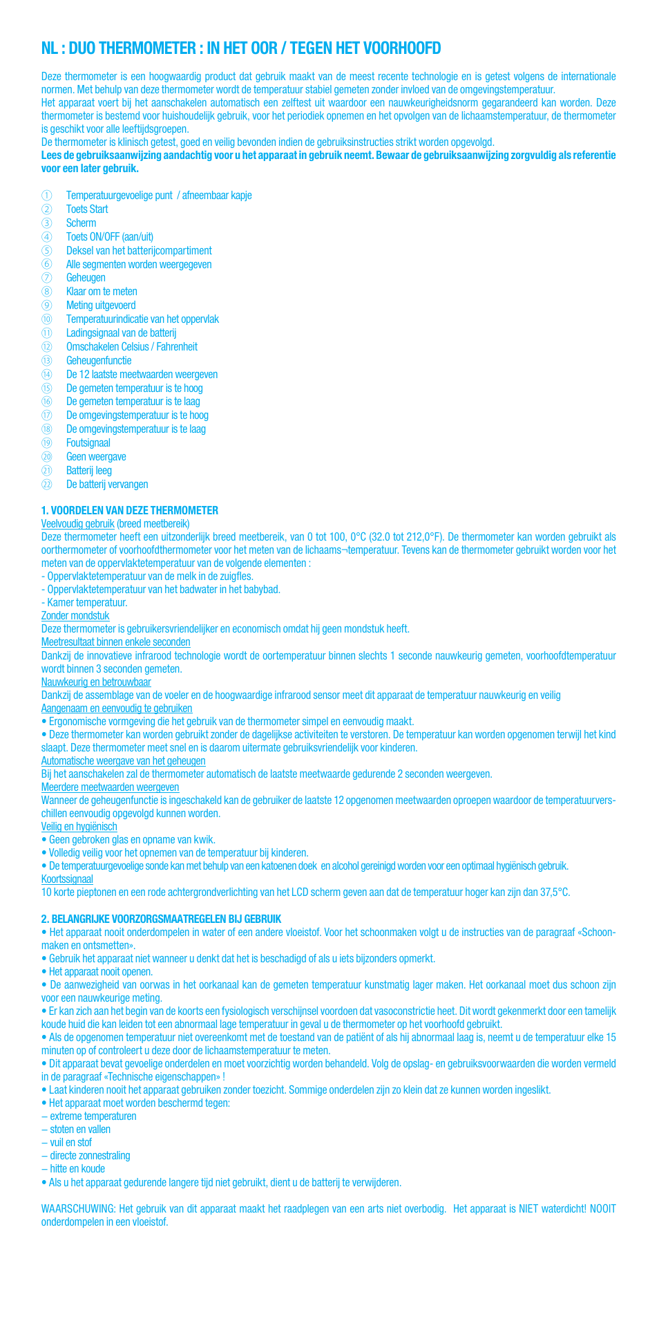 Bebe Confort Duo thermometer User Manual | Page 14 / 28