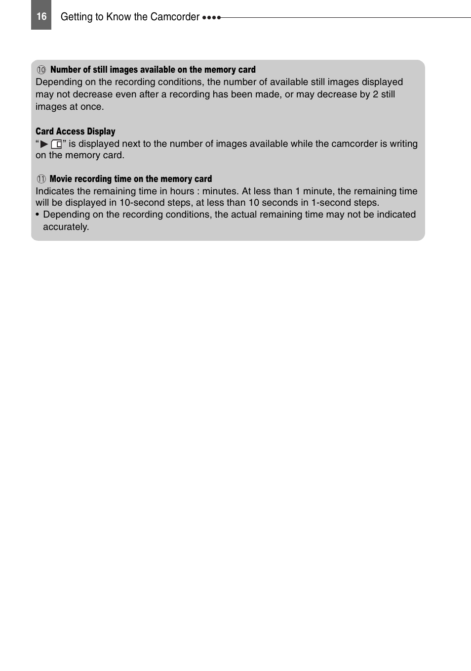 Canon DIGITAL VIDEO CAMCORDER MD130 User Manual | Page 16 / 94