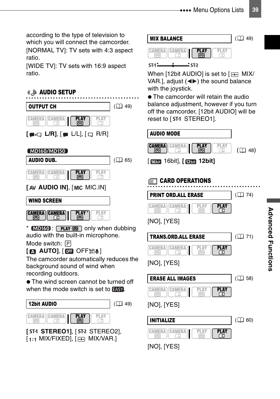 Canon DIGITAL VIDEO CAMCORDER MD130 User Manual | Page 39 / 94