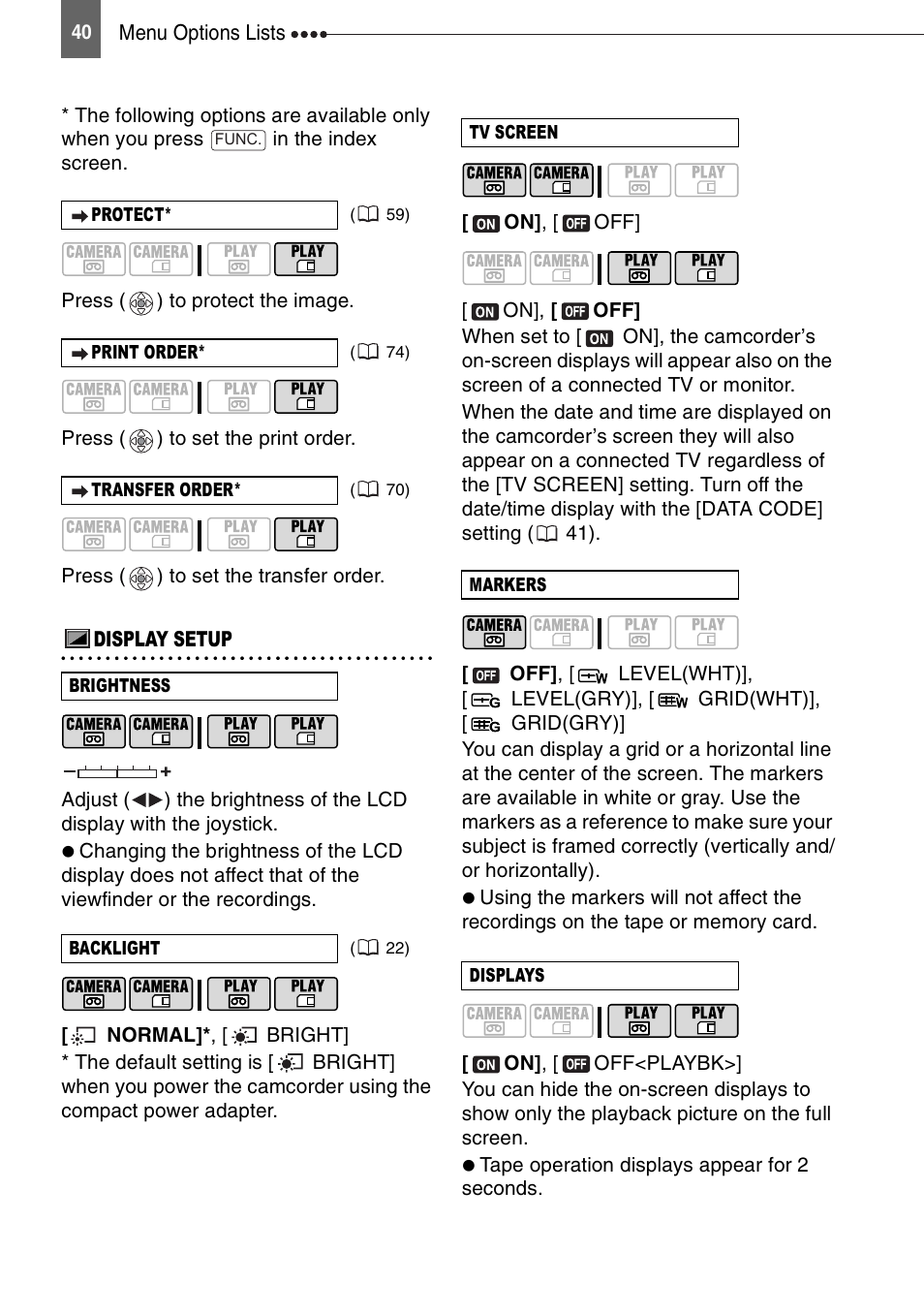 Canon DIGITAL VIDEO CAMCORDER MD130 User Manual | Page 40 / 94