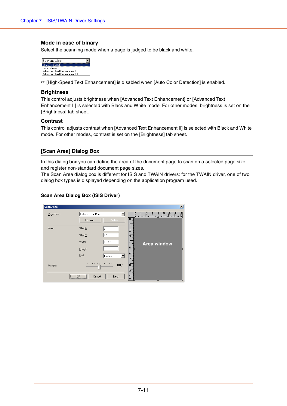 Scan area] dialog box,” on p. 7-11.) | Canon DR-4010C User Manual | Page 106 / 142