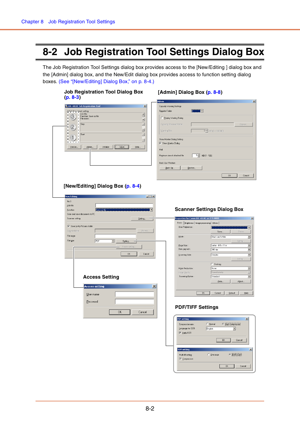 2 job registration tool settings dialog box, Job registration tool settings dialog box -2 | Canon DR-4010C User Manual | Page 126 / 142