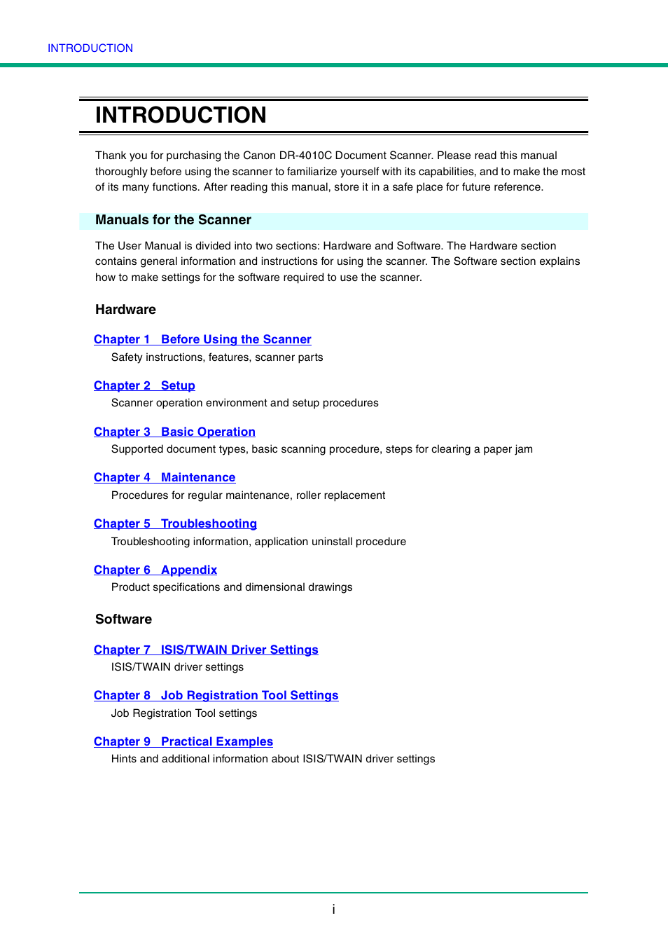 Introduction | Canon DR-4010C User Manual | Page 3 / 142