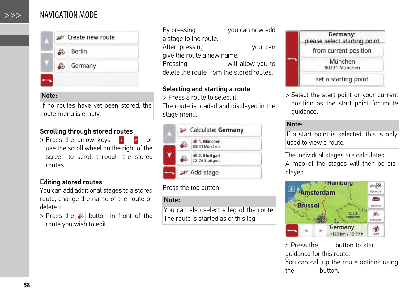 Navigation mode | Becker mamba.4 LMU plus User Manual | Page 58 / 110