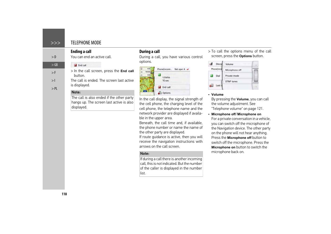 Ending a call, During a call, Telephone mode | Becker revo.2 User Manual | Page 118 / 155