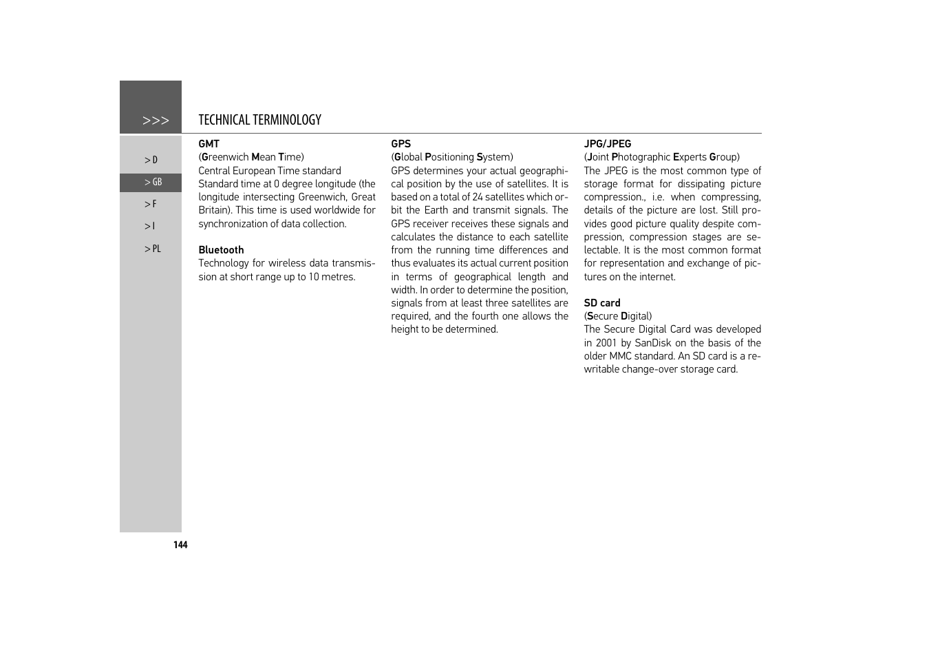 Technical terminology | Becker revo.2 User Manual | Page 144 / 155