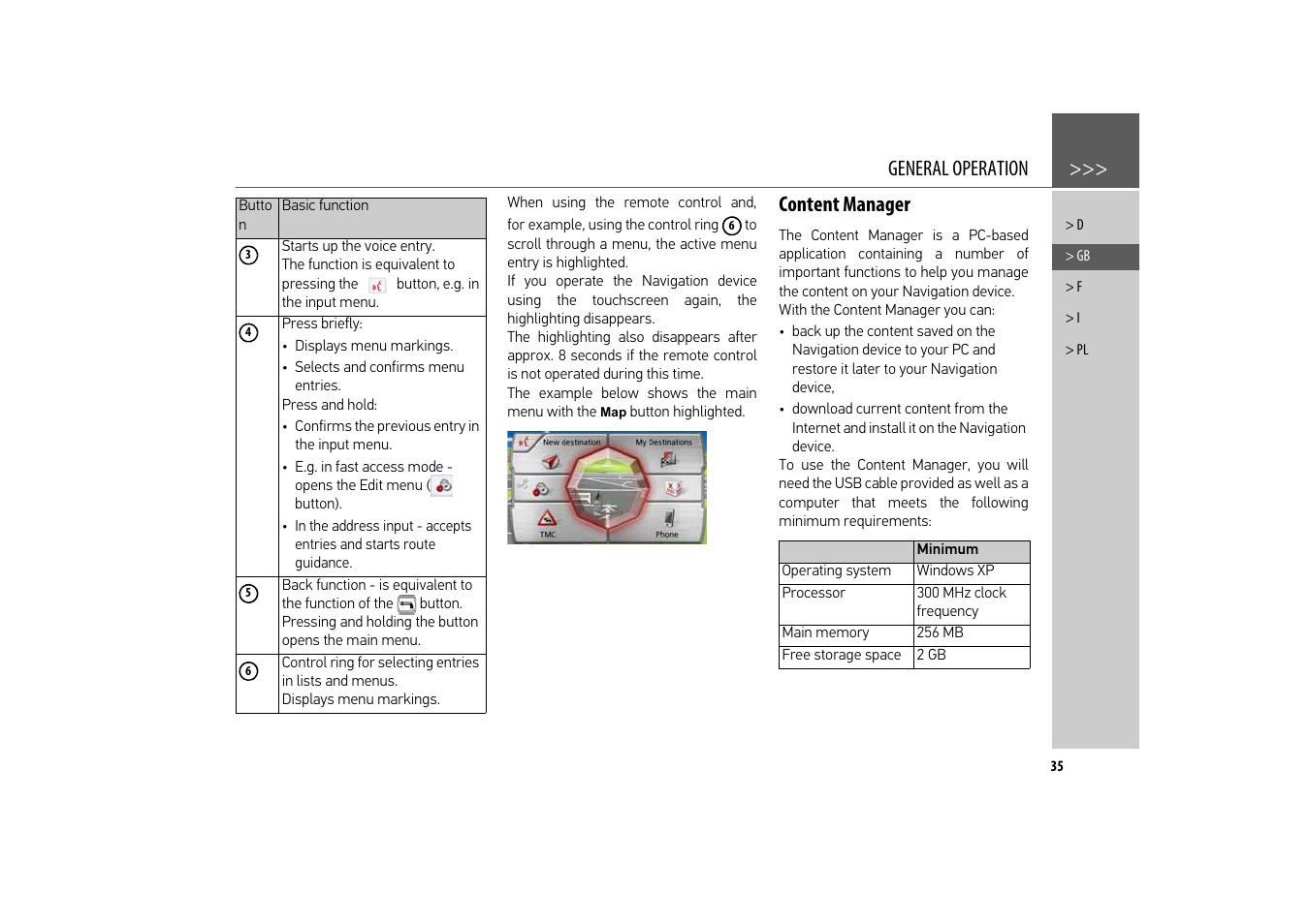 Content manager, General operation | Becker revo.2 User Manual | Page 35 / 155