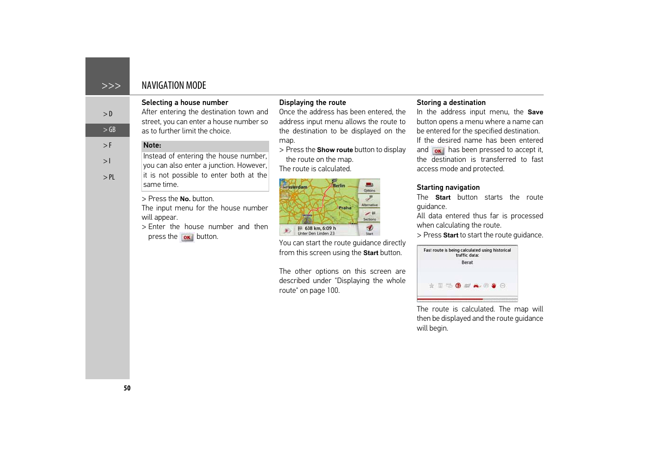 Navigation mode | Becker revo.2 User Manual | Page 50 / 155