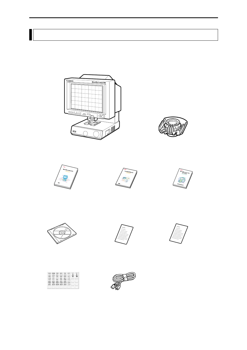 Checking the box contents | Canon 800 User Manual | Page 13 / 51