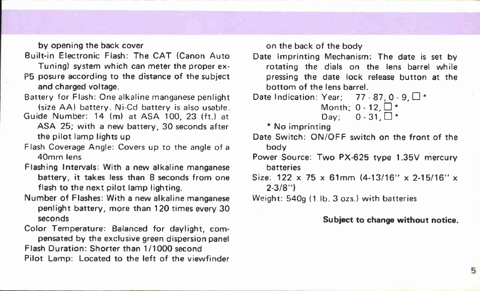 Canon A35 User Manual | Page 5 / 63