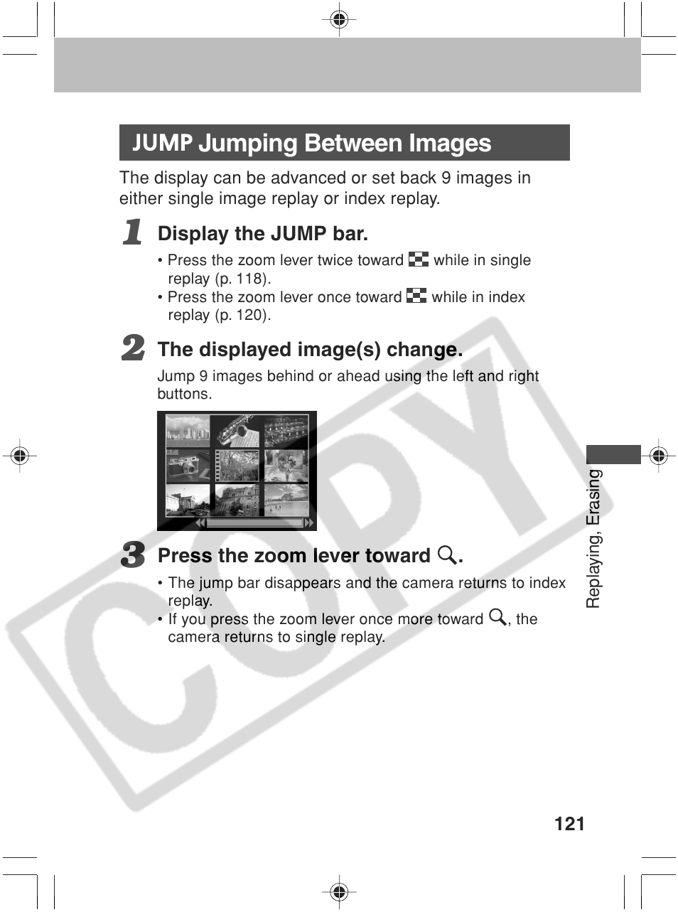 Jumping between images | Canon SC A60 User Manual | Page 125 / 230
