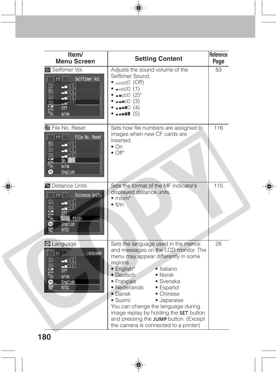 Canon SC A60 User Manual | Page 184 / 230